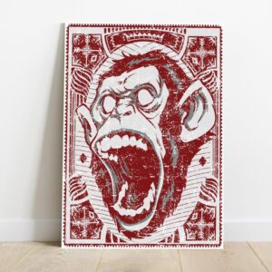 1 Quadro em Lona Monkey Fury
