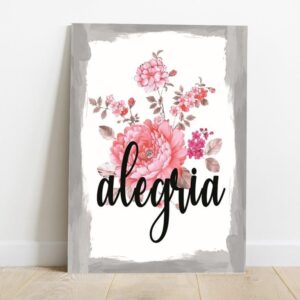 10 Quadro em Lona Borda Infinita Floral Alegria