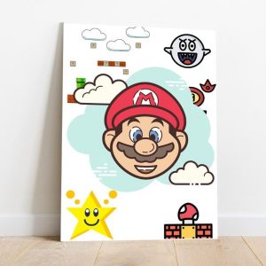 Quadro em Lona Game Mario Bros