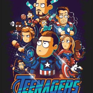 Quadro em Lona Jovens Vingadores