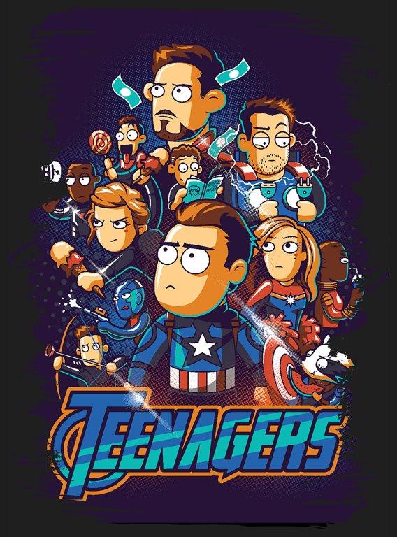 Quadro em Lona Jovens Vingadores
