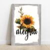 Quadro em Lona Borda Infinita Floral Alegria