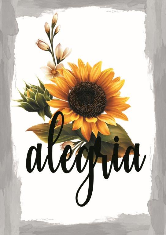 Quadro em Lona Borda Infinita Floral Alegria