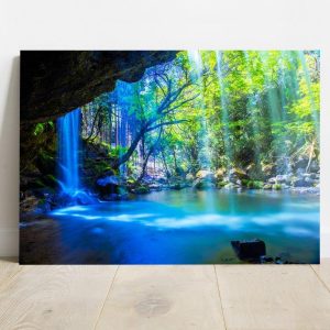 Quadro Borda Infinita Paraíso Azul