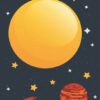 112 Kit com 4 Quadros em Lona Infantil Dinossauro Astronauta