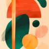 Kit com 3 Quadros Arte Abstrata em Lona