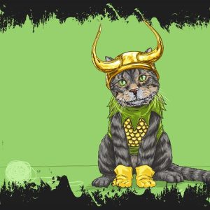 Quadro em Lona Loki Cat