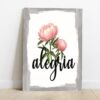 Quadro em Lona Borda Infinita Floral Alegria