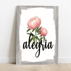 12 Quadro em Lona Borda Infinita Floral Alegria