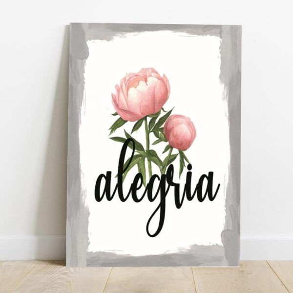 Quadro em Lona Borda Infinita Floral Alegria