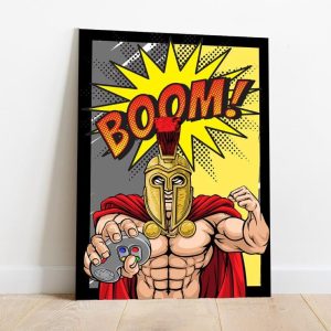 Quadro em Lona Game Soldado Espartano