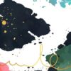 1251 Kit com 3 Quadros Arte Abstrata em Lona