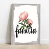 Quadro em Lona Borda Infinita Floral Família