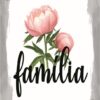 Quadro em Lona Borda Infinita Floral Família