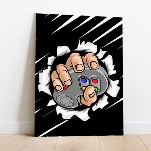 Quadro em Lona Game Pow