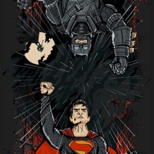 13 Quadro em Lona Superman Vs Batman