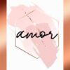 131 Kit com 3 Quadros em Lona Amor & Fé