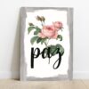 Quadro em Lona Borda Infinita Floral Paz