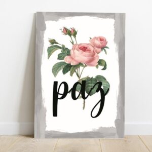 14 Quadro em Lona Borda Infinita Floral Paz