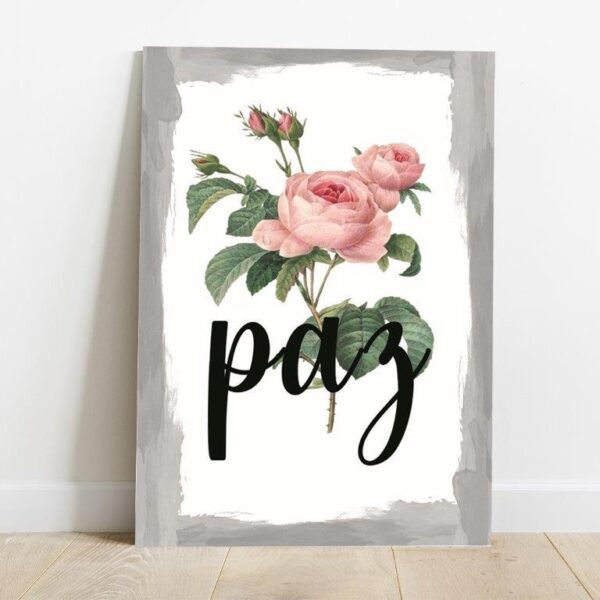 Quadro em Lona Borda Infinita Floral Paz
