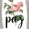 Quadro em Lona Borda Infinita Floral Paz