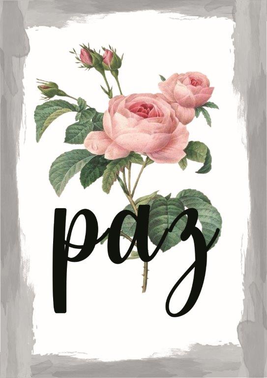 Quadro em Lona Borda Infinita Floral Paz