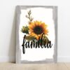 Quadro em Lona Borda Infinita Floral Família