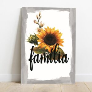 15 Quadro em Lona Borda Infinita Floral Família