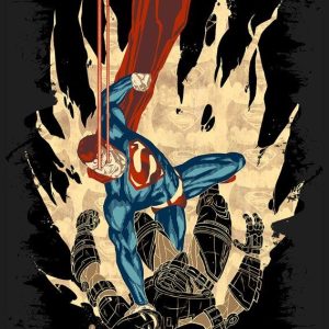 Quadro em Lona Superman Vs Batman