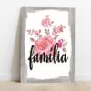 Quadro em Lona Borda Infinita Floral Família