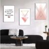 16 Kit com 3 Quadros em Lona Frases