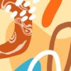 Kit com 3 Quadros Arte Abstrata em Lona
