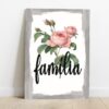 Quadro em Lona Borda Infinita Floral Família