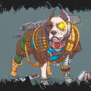 Quadro em Lona Cable Dog