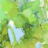Kit com 3 Quadros Arte Abstrata em Lona