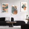 181 Kit com 3 Quadros Arte Abstrata em Lona