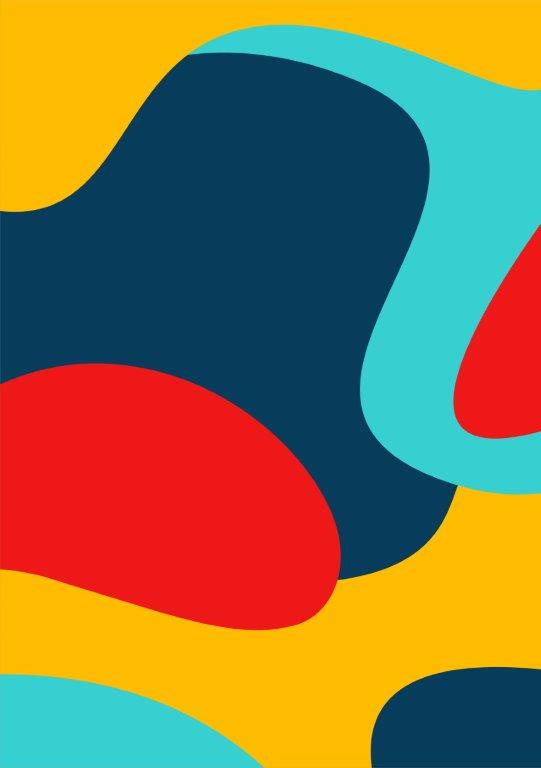 Kit com 3 Quadros Arte Abstrata em Lona