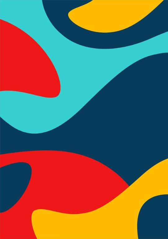 Kit com 3 Quadros Arte Abstrata em Lona