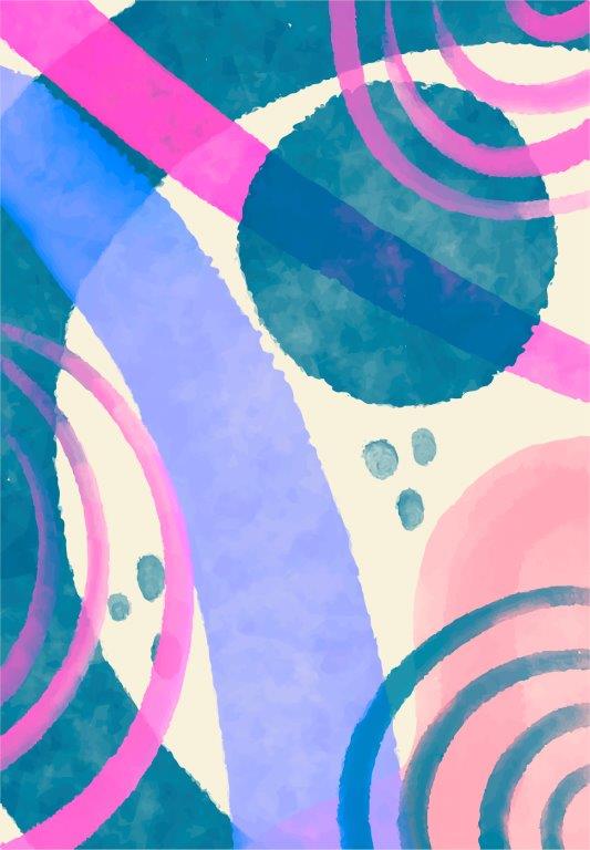 Kit com 3 Quadros Arte Abstrata em Lona
