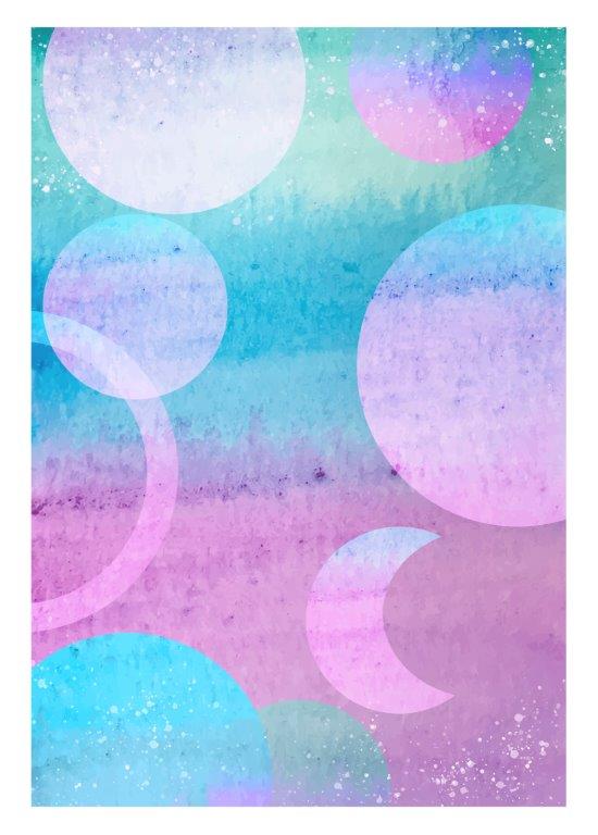 Kit com 3 Quadros Arte Abstrata em Lona