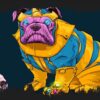 Quadro em Lona Thanos Dog