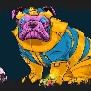Quadro em Lona Thanos Dog