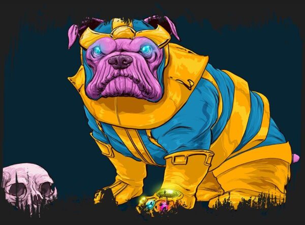 Quadro em Lona Thanos Dog