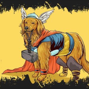 Quadro em Lona Thor Dog