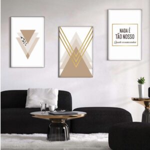 2 Kit com 3 Quadros em Lona Sonhos