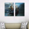 Kit com 2 Quadros em Lona God Of War