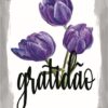Quadro em Lona Borda Infinita Floral Gratidão