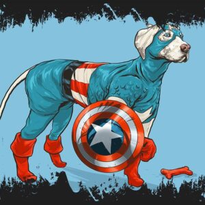20 Quadro em Lona Dog América