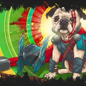 Quadro em Lona Thor Dog