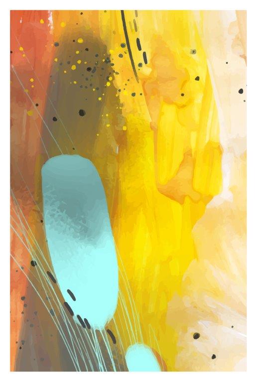 2001 Kit com 3 Quadros Arte Abstrata em Lona